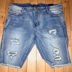 Embellish Blue Roze Biker
Denim Jorts sz 42